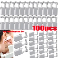 100pcs ear piercing gun kit disposable disinfect safety earring piercer machine studs nose clip body jewelry piercing tool a
