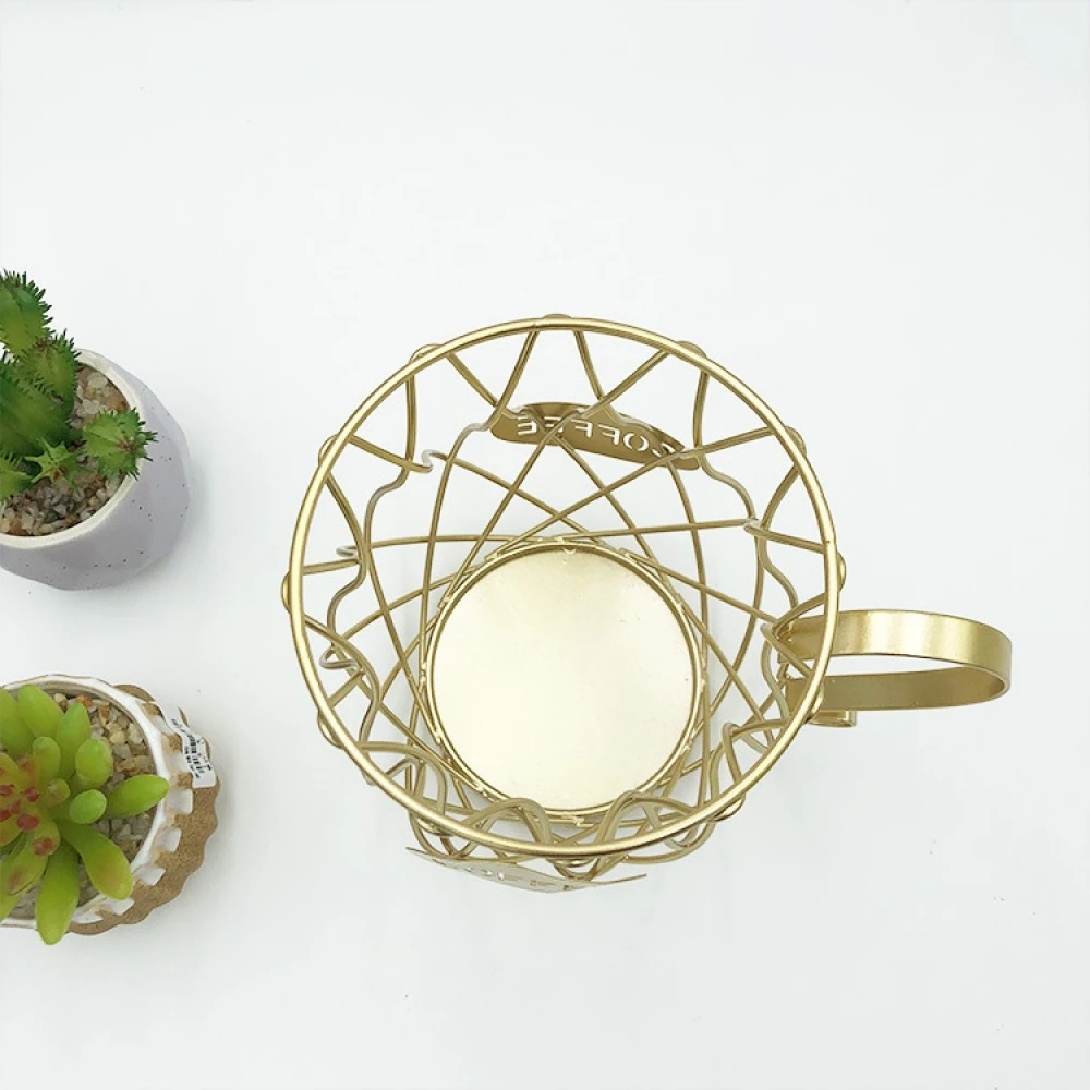 

1pcs Universal Coffee Capsule Storage Basket Coffee Cup Basket Vintage Coffee Pod Organizer Holder Black For Home Cafe Hotel