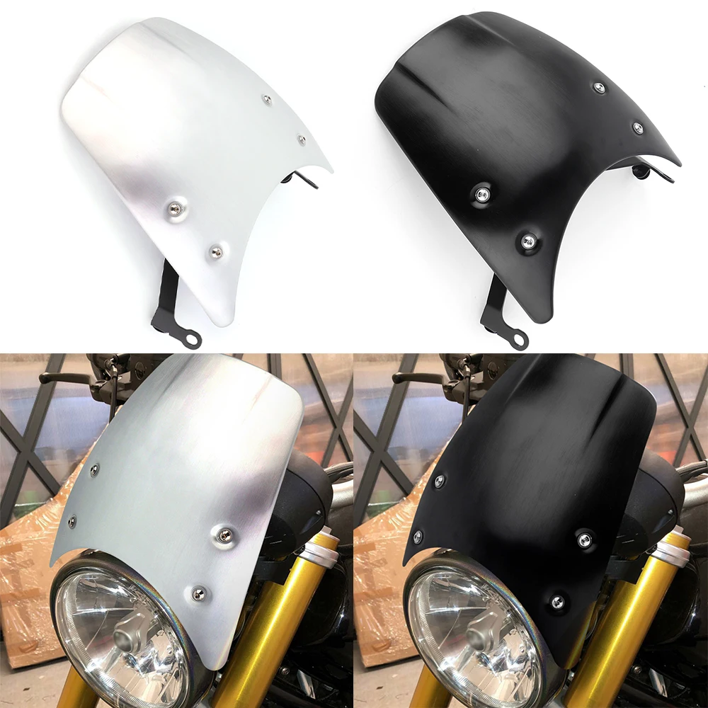 

For BMW R NINE T NINET R9T R 9 T Racer Pure Urban Scrambler 2014-2020 Motorcycle Windshield Aluminum Wind Deflector Windscreen