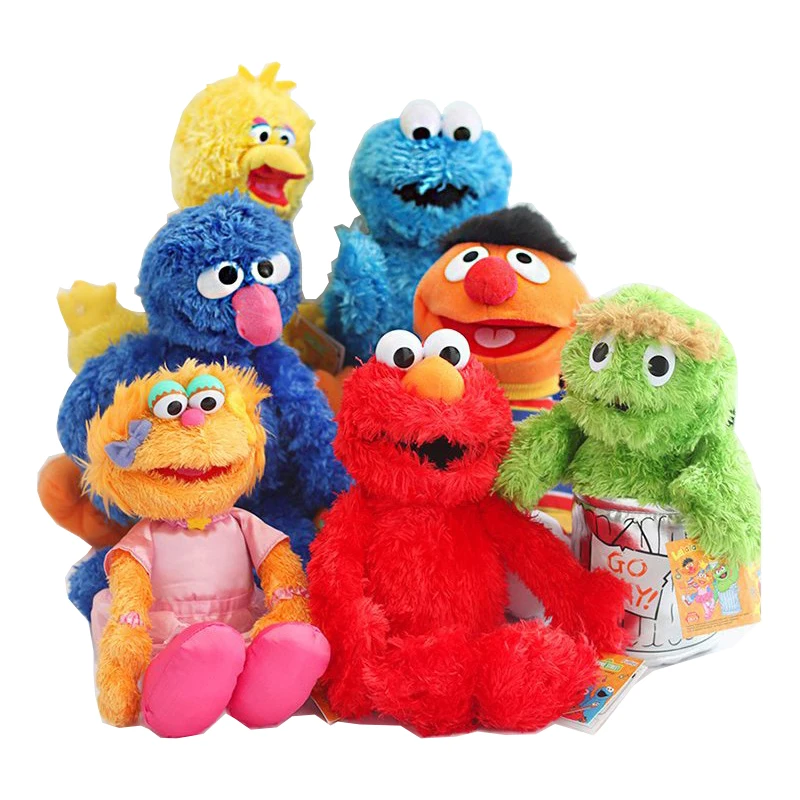

Мультяшная большая Улица Сезам, Elmo печенье, Grover Zoe Ernie, большая птица, Рождество, день рождения, набивная плюшевая игрушка, подарки для детей
