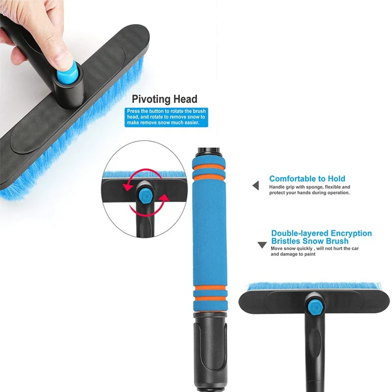 3 шт. автомобильный скребок для льда снежной погоды щетка лопаты со съемной