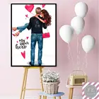 Картина на холсте на День святого Валентина, Постер и печать влюбленных пар, персонализированная Подарочная Настенная картина для гостиной, украшение для дома