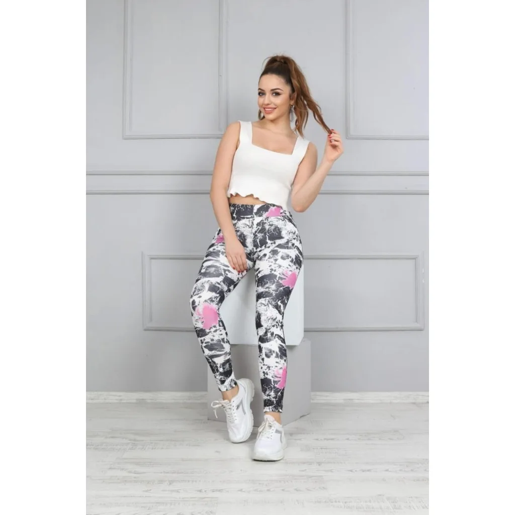 Women Multi-Color Digital Printed Fitness Leggings 100.53
