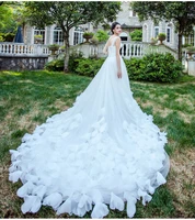 myyble 2021 sexy wedding dress tulle long train bridal dress luxury robe de soiree graceful wedding party gown dress drop