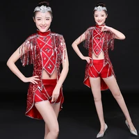 modern dance costume jazz dance ds costume tassel fashion adult sequin stage female singer sexy rave outfit performance costume