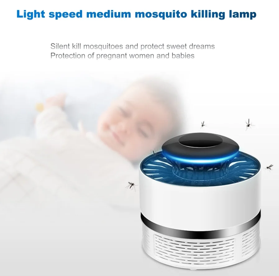 7w Led Mosquito Killer Lamp UV Night Light USB speed media electronic mosquito killer for Bedroom/Garden/Kitchen/Courtyard | Освещение