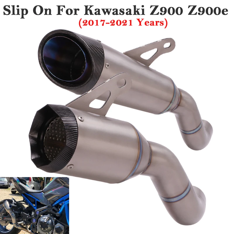 

Слипоны из сплава Ttainium для Kawasaki Z900 A2 Z900e 2017-2020, мотоцикл, выхлопная труба, глушитель, без DB Killer