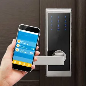 Bluetooth умный цифровой дверной замок с встроенным приложением мониторинга неограниченное количество электронных ключей погоды герметичный, без ключа, мини RFID Брелки - Цвет: Серебристый