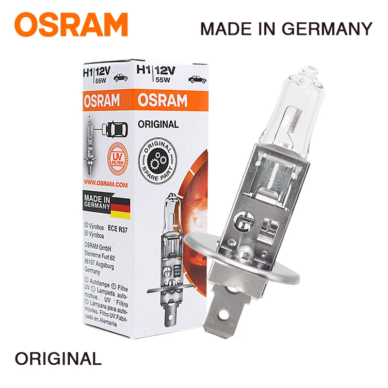 Галогенсветильник лампы Osram H7 автомобильные фары H1 H3 H4 H11 HB3 HB4 светильник для