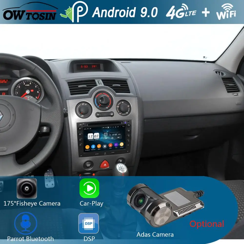 Автомагнитола для Renault Megane 2 ii 7 дюймов IPS 8 ядер 4 Гб ОЗУ + 64 ПЗУ Android 9 0 DVD GPS 2003 2004 2005 2006