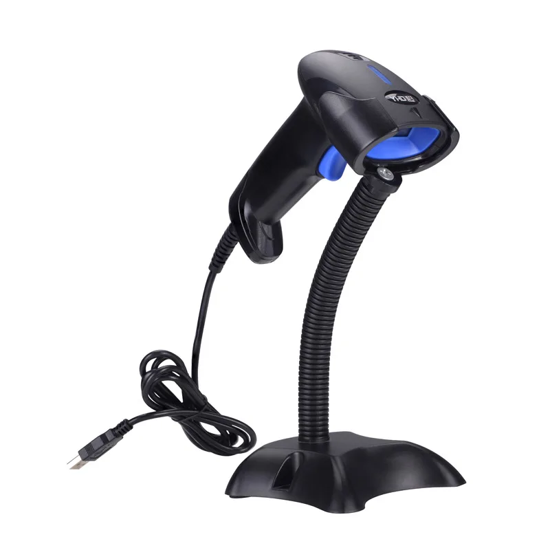 1D Wired CCD Barcode Scanner Bar Code With Stand Support multi keyboard language Handheld QR Reader For Supermarket | Компьютеры и
