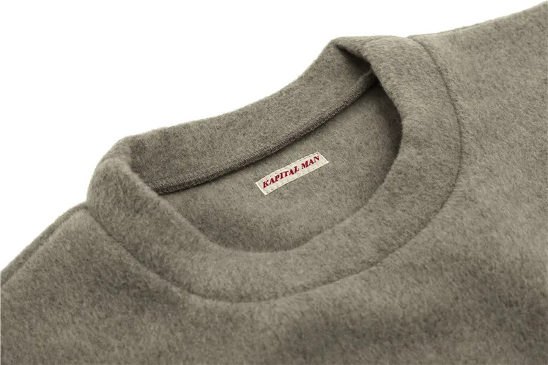 

Fabric Kapital Heavy Sweatshirts Men Women 1:1 Top Quality Solid color Plush Material Vintage Crewneck