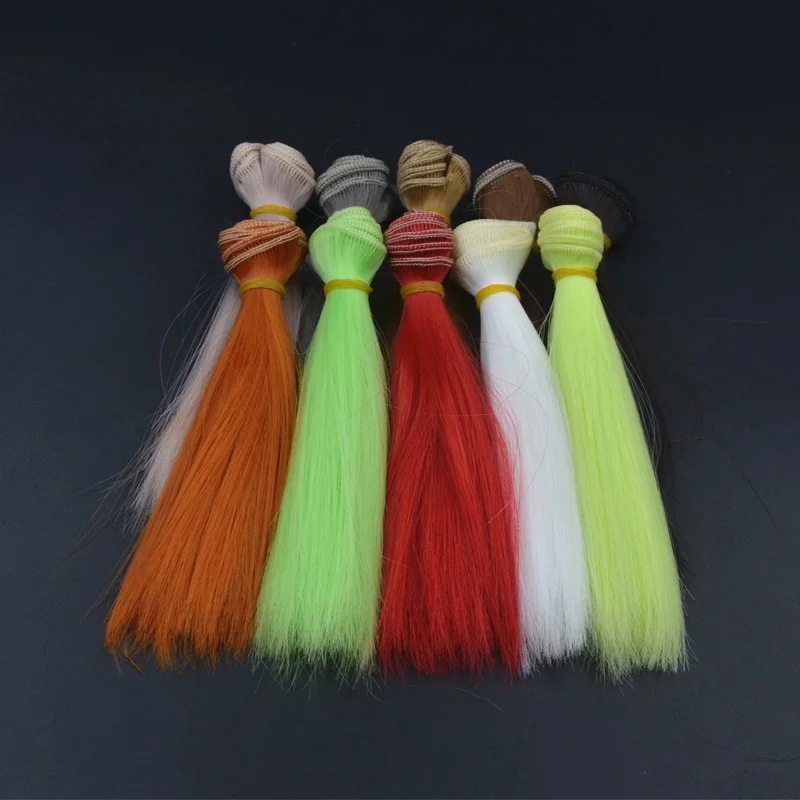 CONTEMPLATOR 10optional Colors Straight Thin Fiber Streamers Salmon Fly Tying Materials Sabiki Rig Lures Synthetic Fibers