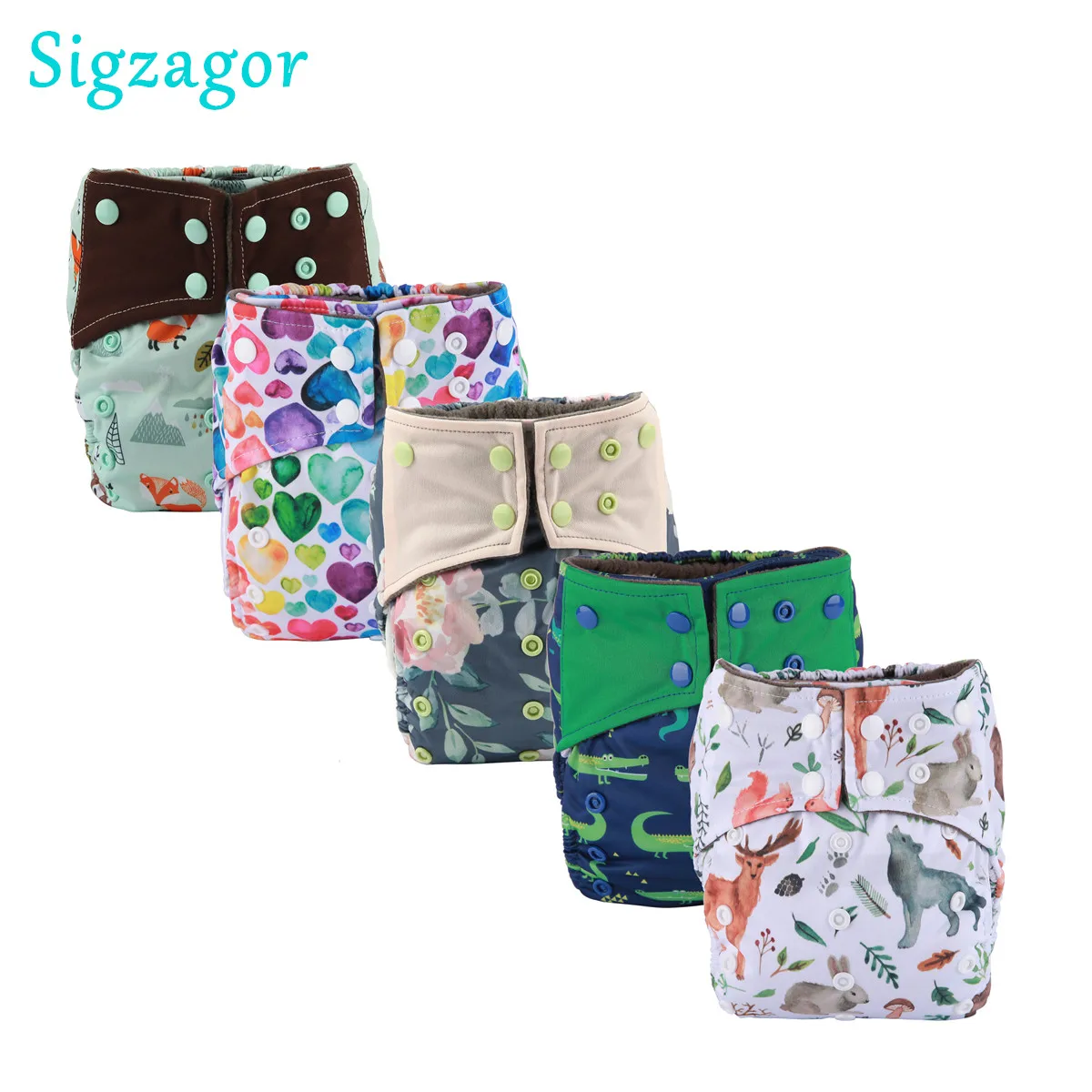 5 уголь бамбука детское ткань Подгузники подгузник многоразовый моющийся