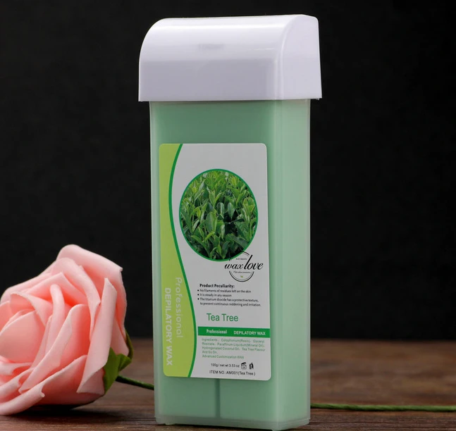Tea Tree Воскоплав эпилятор воск для удаления волос Эпилятор восковой картридж 100 мл воск для депиляции тела/лица восковые полоски депиляция - Цвет: Tea Tree