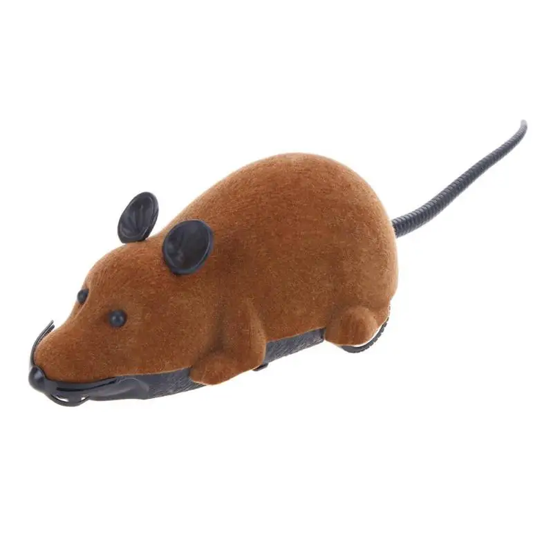 

Wireless Electric RC Flocking Plastic Rat Mice Toy Novelty Pet Cat Kitten Remote Control Mouse Playing Toys