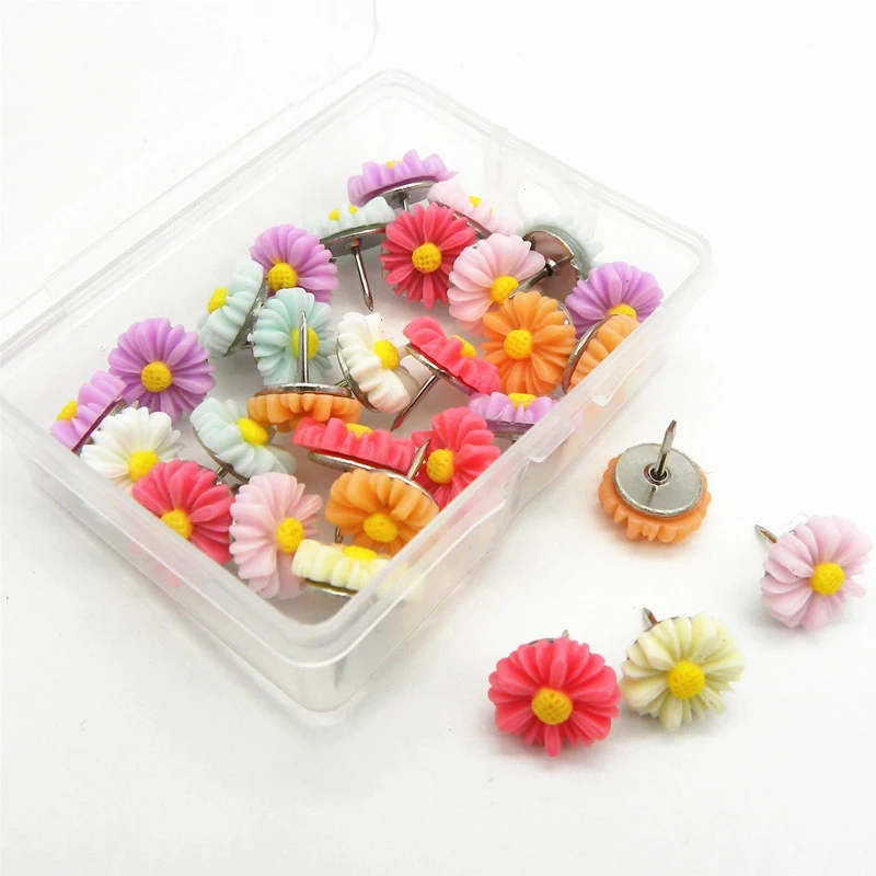 

30Pcs Resin Flower Starfish Push Pins Creative Decoration Pushpin Thumbtack Home Office Supplies