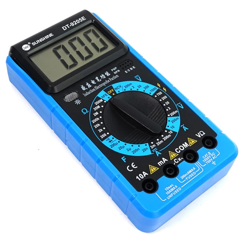 

205E Mobile Phone Repair Smart Digital Multimeter Mini Universal Meter Voltage Buzzer Current