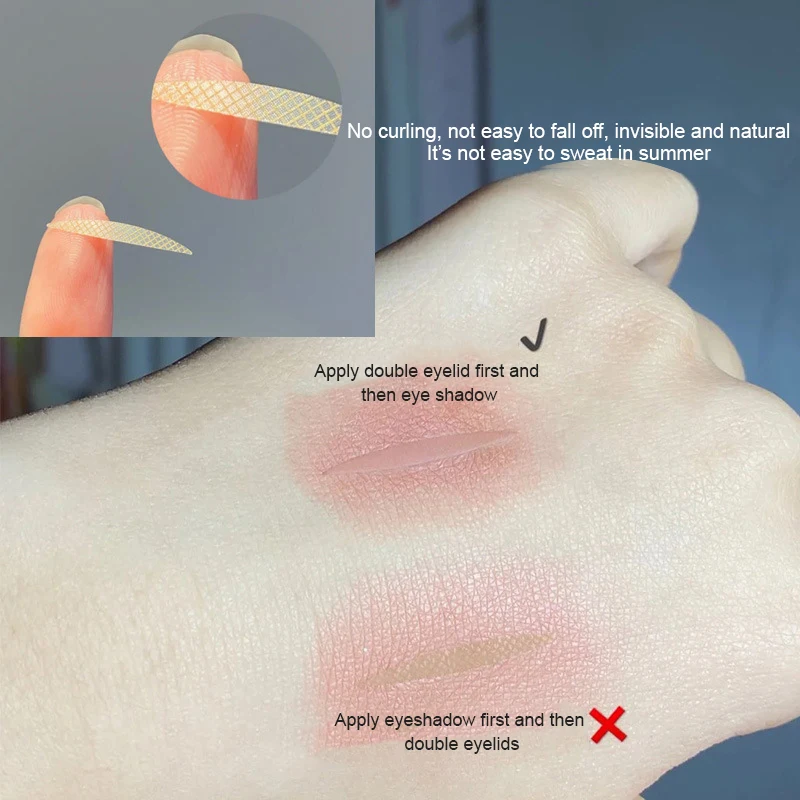 

ELECOOL Invisible Double Eyelid Tape Self-Adhesive Transparent Eyelid Stickers Slim/Wide Waterproof Fiber Stickers for eyelid
