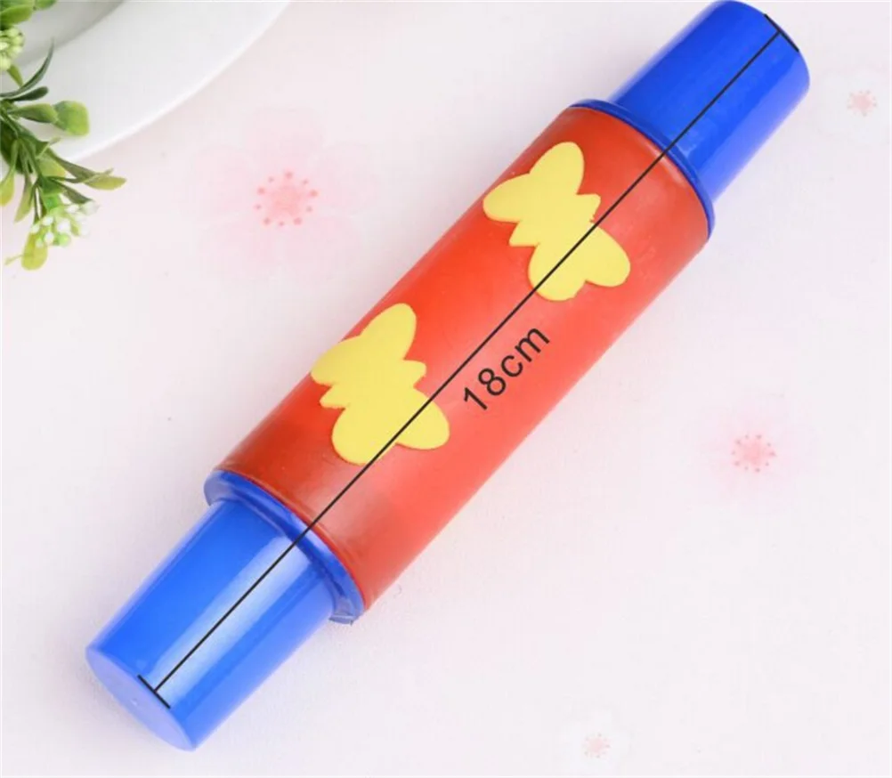 Hot Sale Plasticine model rolling pin ntelligent plasticine clay mold tool 18cm Flowers Decoration Roller Brush seal Kids Toys | Игрушки и
