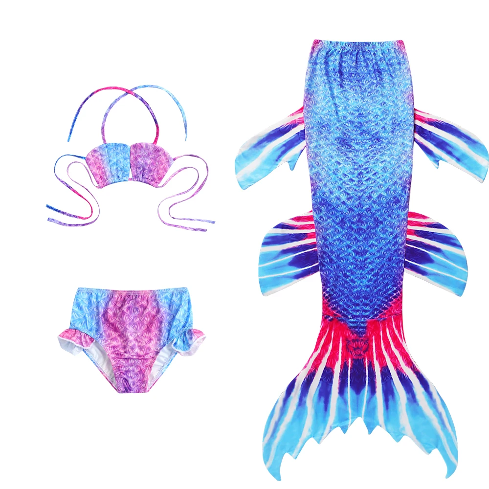 2019 новое летнее платье принцессы с хвостом русалки для девочек комплект бикини