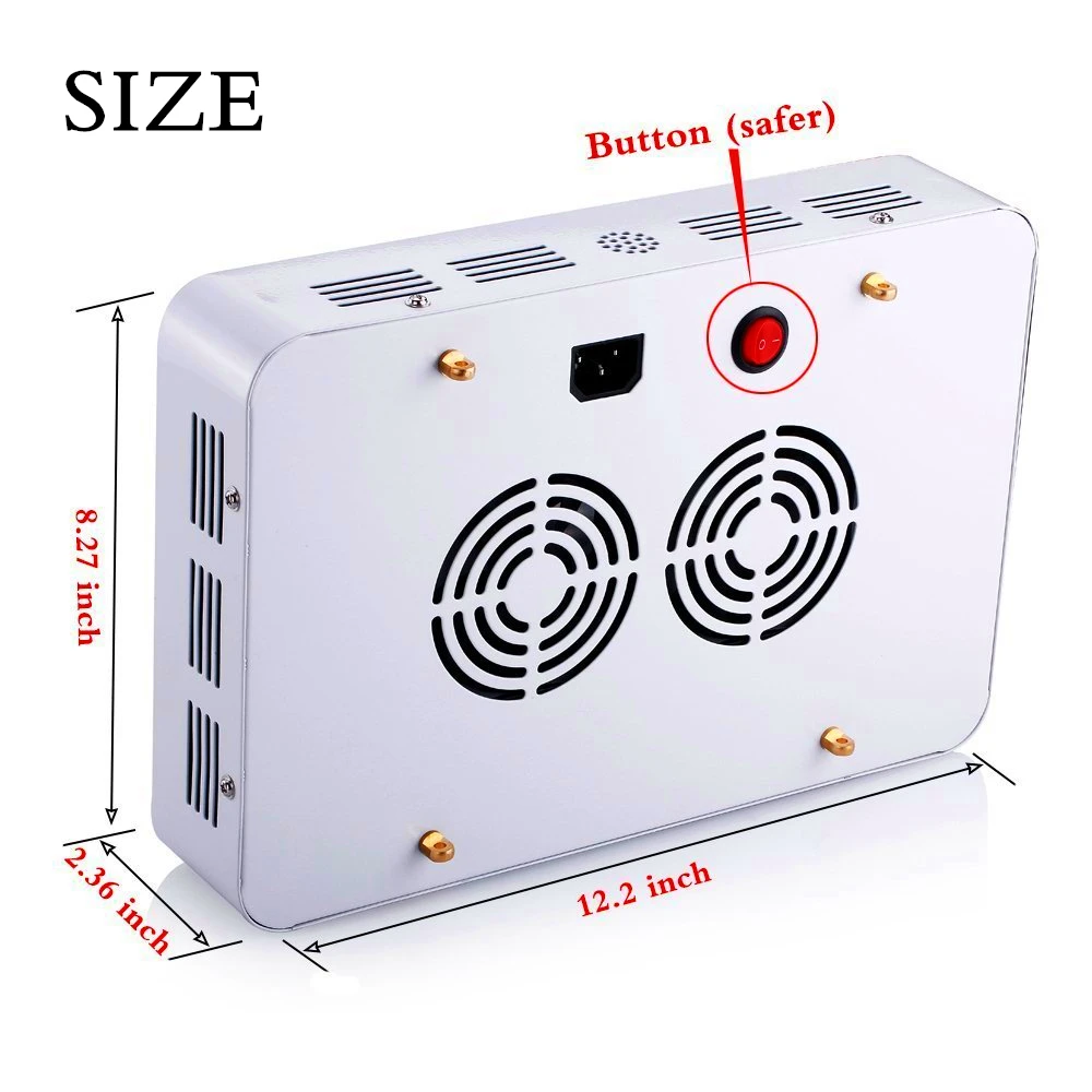 Новый светодиодный светильник 1000 Вт с двойными кристаллами полный спектр 380-780nm