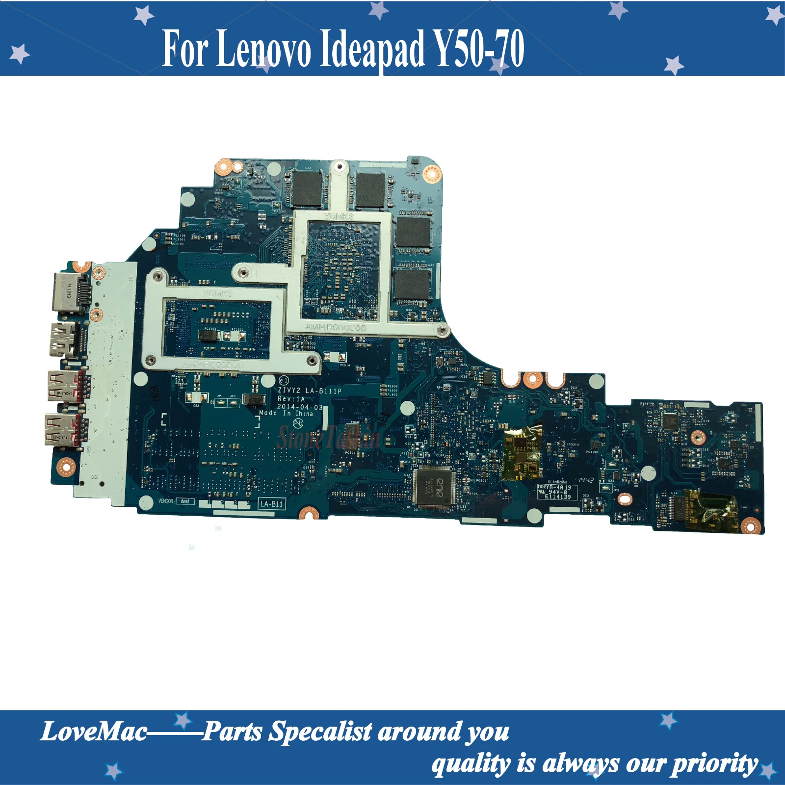 Высокое качество FRU:5B20G57047 для Lenovo Ideapad Y50-70 Материнская плата ноутбука ZIVY2 LA-B111P SR1PX