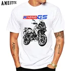 Футболка мужская с коротким рукавом, повседневная, винтажная, R1200 GS, футболка с логотипом мотоцикла, Harajuku, классический мотоцикл, R 1250 GS, лето