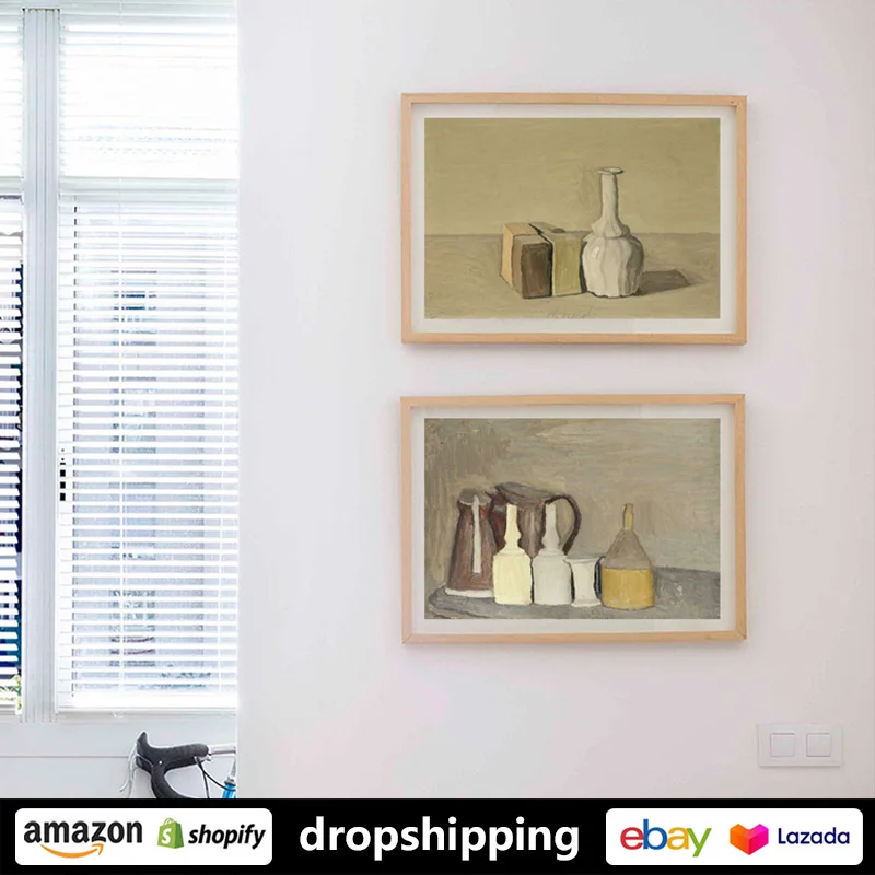 Giorgio Morandi натюрморт фотография искусство на холсте для гостиной Декор спальни