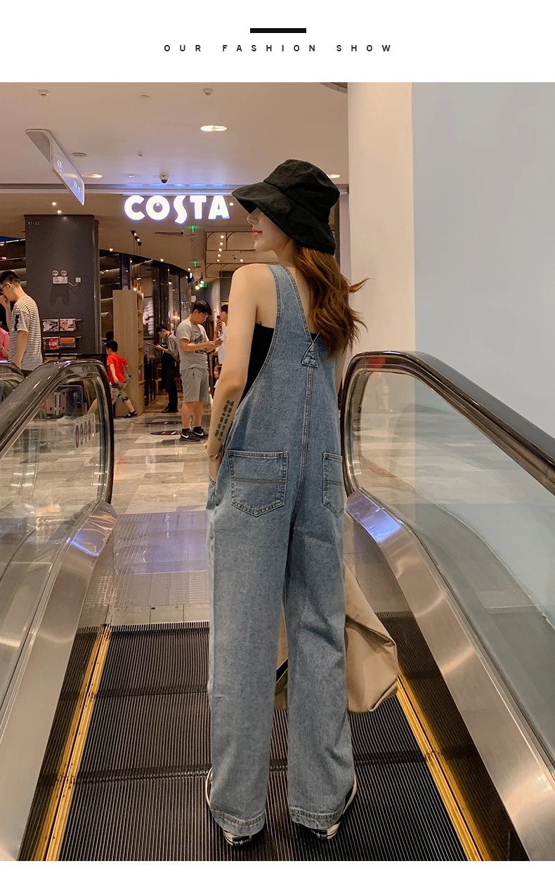 Рваные джинсы для женщин широкие комбинезоны с лямками на плечах свободные брюки