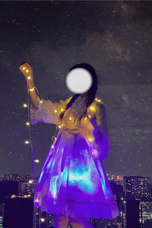 

Lolita Luminous Jellyfish Dress Glowing Sling JSK Dress tea party victorian dress fairy kei sweet lolita dress jsk