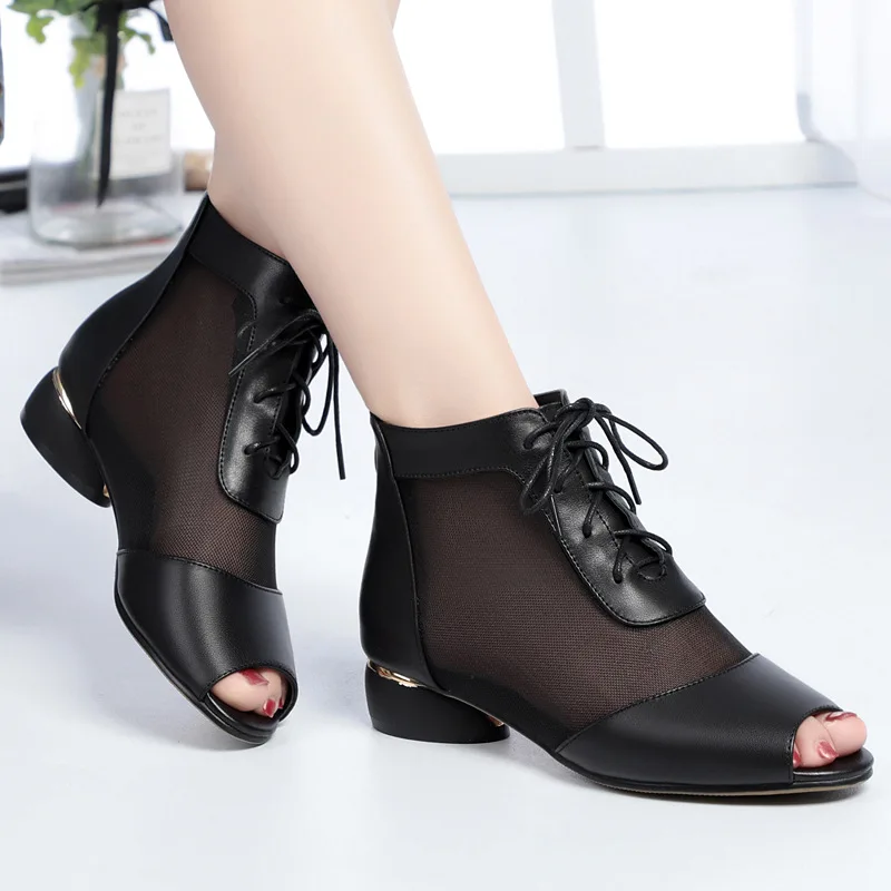 Новинка Модные женские Босоножки с открытым носком и острым красивые ботинки