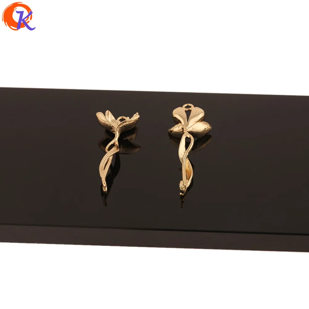 

Cordial Design 10Pcs 15*45MM Jewelry Accessories/Charms/Flower Shape/Genuine Gold Plating/Hand Made/Pendant/Earring Findings