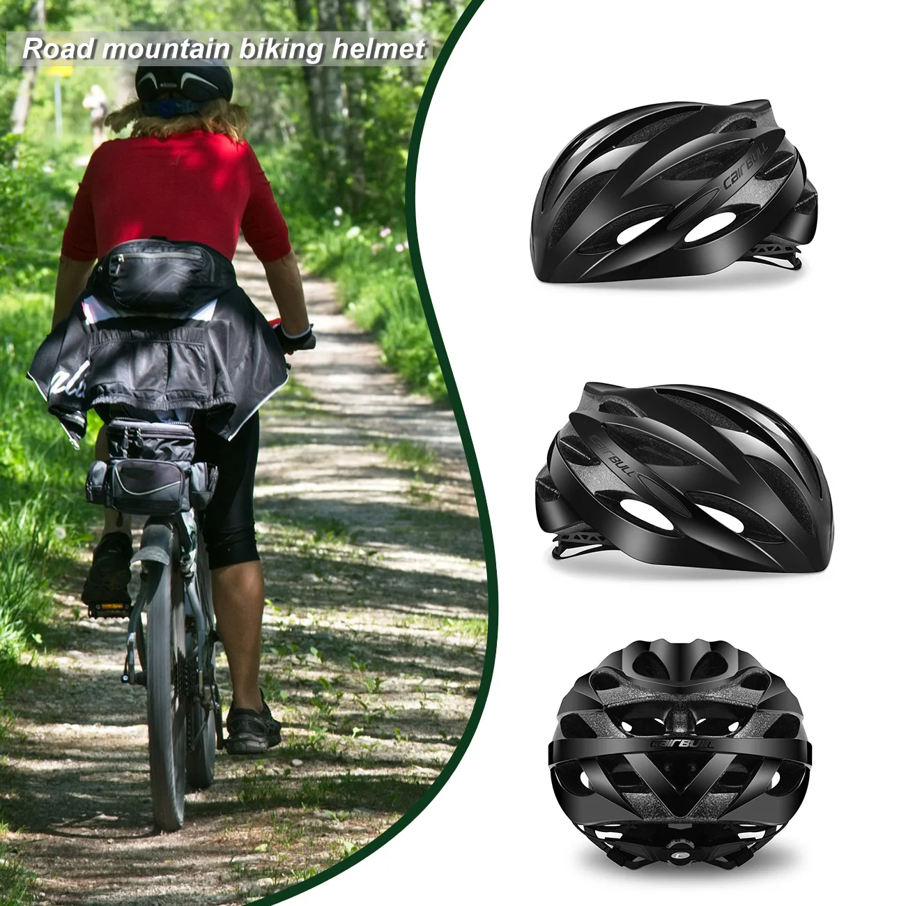 

CAIRBULL Adult Bike Helmet Adult Cycling Bike Helmet with Adjustable Stable Road/Mountain Bike Cycle Helmets for Mens Womens