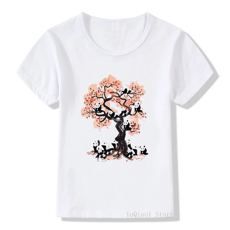 

Child Summer Short Sleeve T-Shirt Print Cute animal panda White T Shirts for Boy Girl TShirt Tops Tee Toddler clothes funny tee