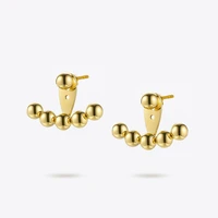 enfashion punk stud earring gold color stainless steel ball earrings for women wholesale trendy earrings jewelry oorbellen e5199