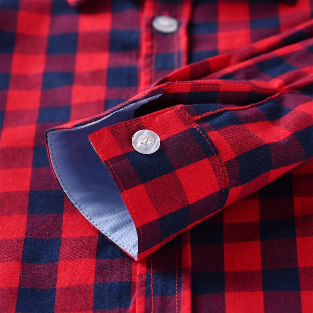 

Boys Clothing Cotton Plaid Bow Tie Shirt + Suspender Pants 2Pcs Long Sleeve Formal Suit Kids New Year Clothes 18M-6Year