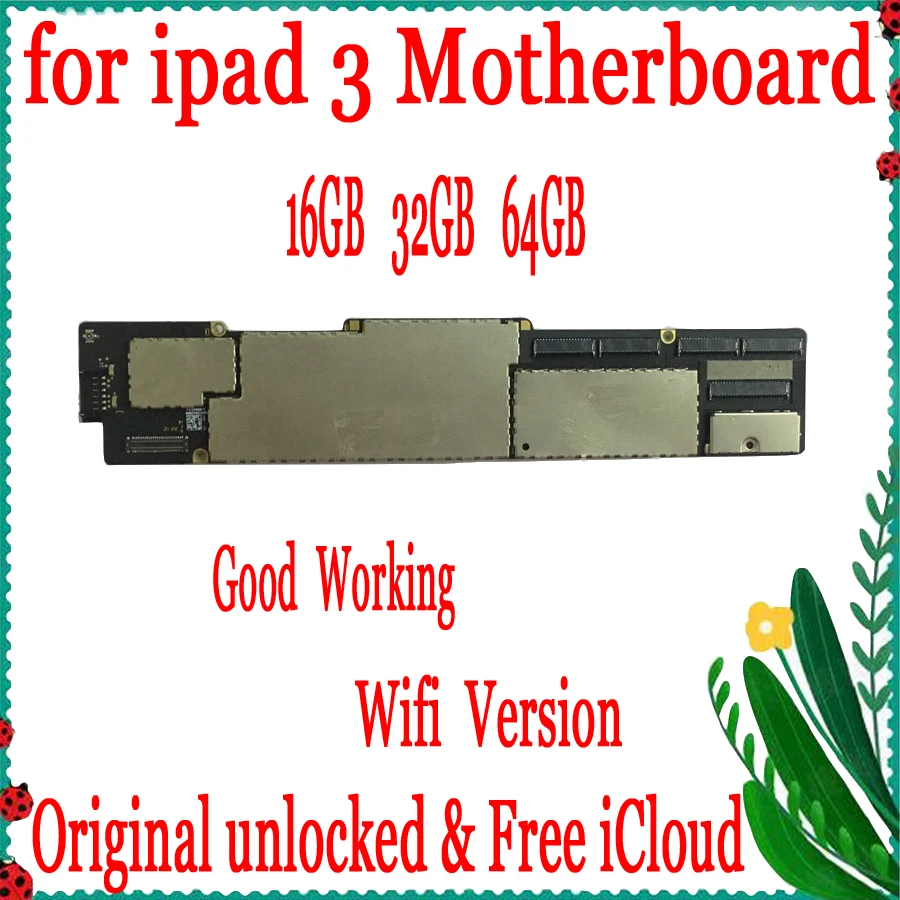 Оригинальная разблокированная материнская плата для ipad 3 версия Wi-Fi + 3G