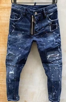 new womenmen ripped jeans dsq jeans motorcycle jeans jacket men trousers t108