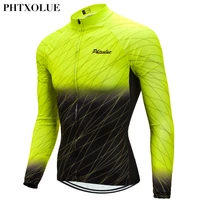 phtxolue 2020 men cycling jersey winter thermal fleece long sleeve cycling clothes mtb road racing bicycle wear cycling clothing