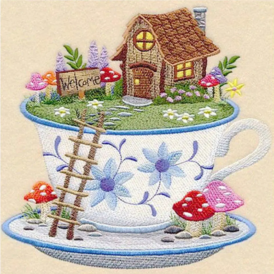 

NEW Diamond painting handmade 5D DIY embroidery cross stitch rhinestone custom photo "cup house" new to the wall home decor gift