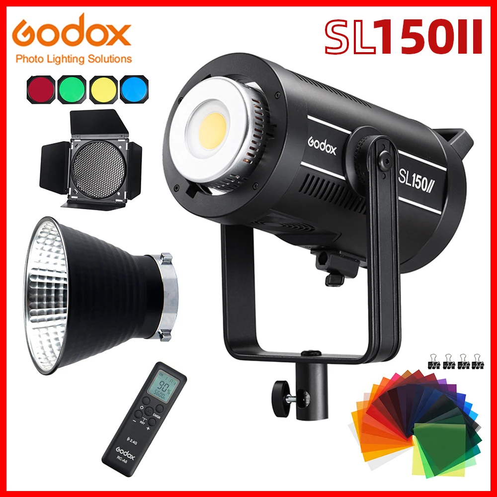 

Godox SL150II SL-150W II LED Video Light 150W Bowens Mount Daylight Balanced 5600K 2.4G Wireless X System for Camera Interview
