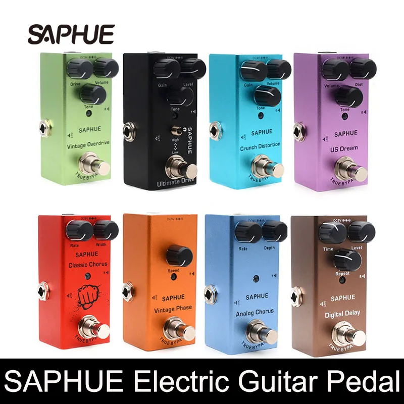 saphue elektrische gitarre pedal vintage overdrivedistortion crunchverzerrunguns traumklassische chorusvintage phasedigital delay free global sh