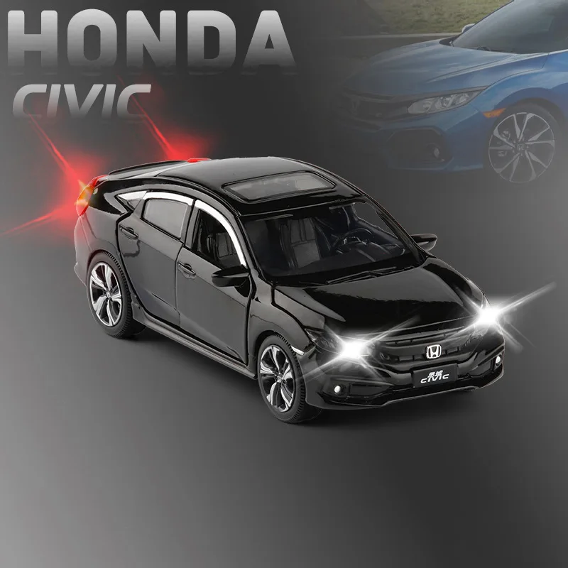 (В коробке) Имитация 1:32 Civic со звуком и светильник чтобы открыть дверь сплав