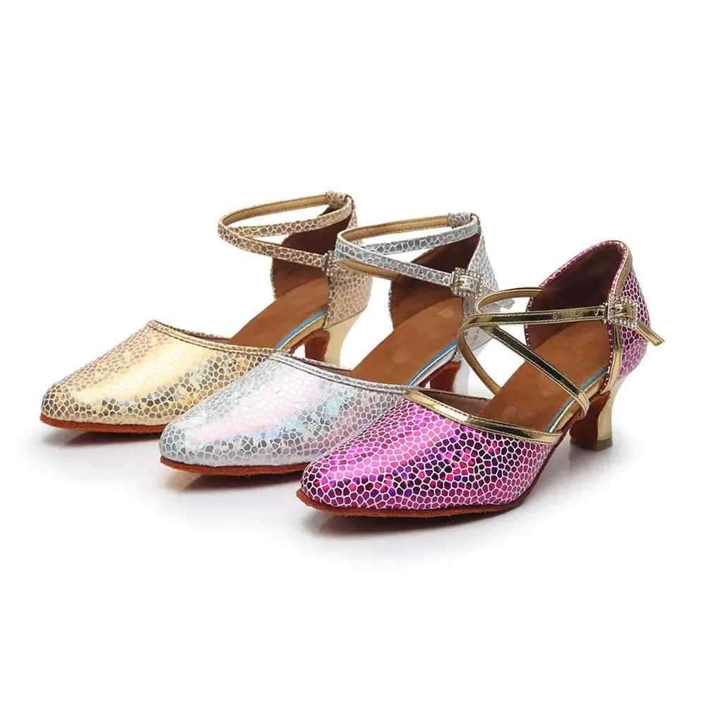 HROYL women dance shoes latin tango rubber sole woman modern Salsa for Girls Ladies latina high hills vogue african Wholes | Спорт и