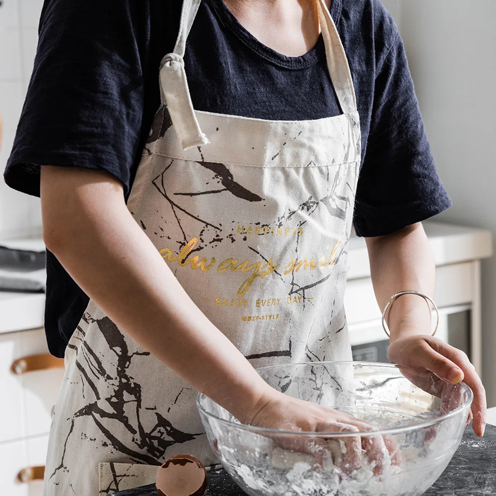 MDZF хлопковый фартук кухонный нагрудник анти-масло для мужчин и женщин шеф-повар