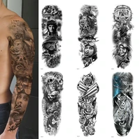 realistic temporary tattoo sleeve war soldier butterfly tree mens womens