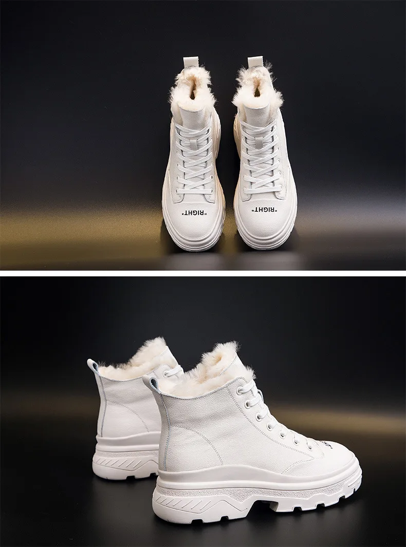 Women Boots Soft Genuine Leather Outdoor Shoes Motorcycle Street Outdoor Style Girls High Tube Boots Women Shoes Snow Boot