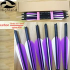 12 шт. стрельба из лука охота 16 17 18 20 дюймов карбоновые стрелы 400 с фиолетовым белым луком арбалетные болты