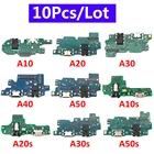 10 шт.лот Плата USB зарядного порта гибкий кабель соединитель для Samsung A10 A10S A20 A20S A21S A30 A30S A50 A50S A12 A02s A21 A31 A02